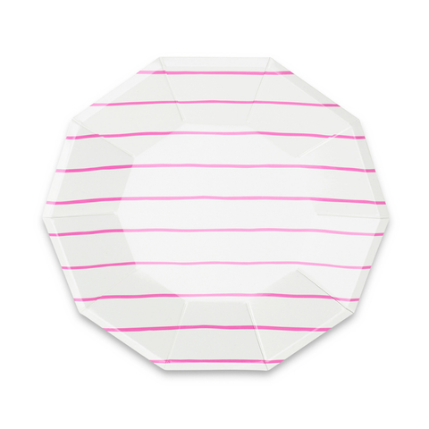 Frenchie Striped Large  Plates