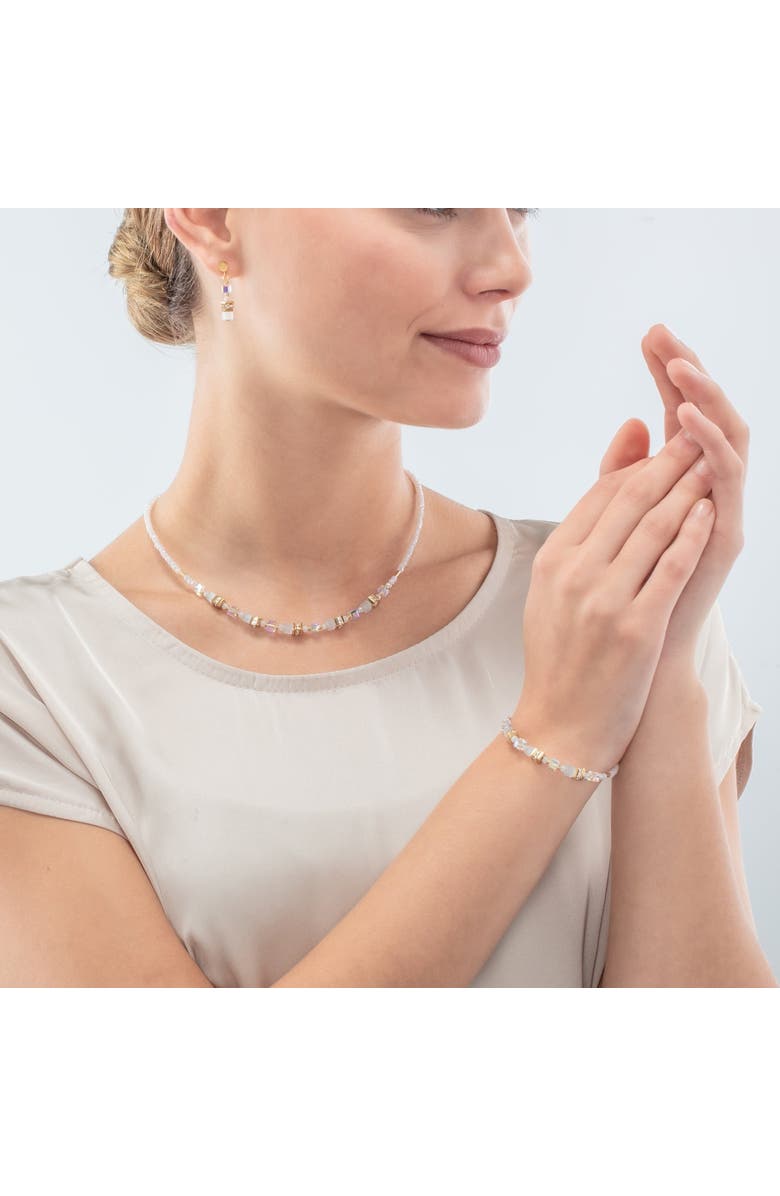 COEUR DE LION Mini Cubes Necklace, Alternate, color, White