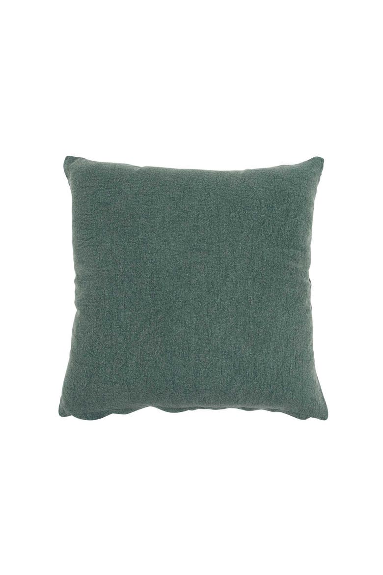 Green Botanical Foliage with Cones Christmas Throw Pillow 18" x 18", Alternate, color, Green
