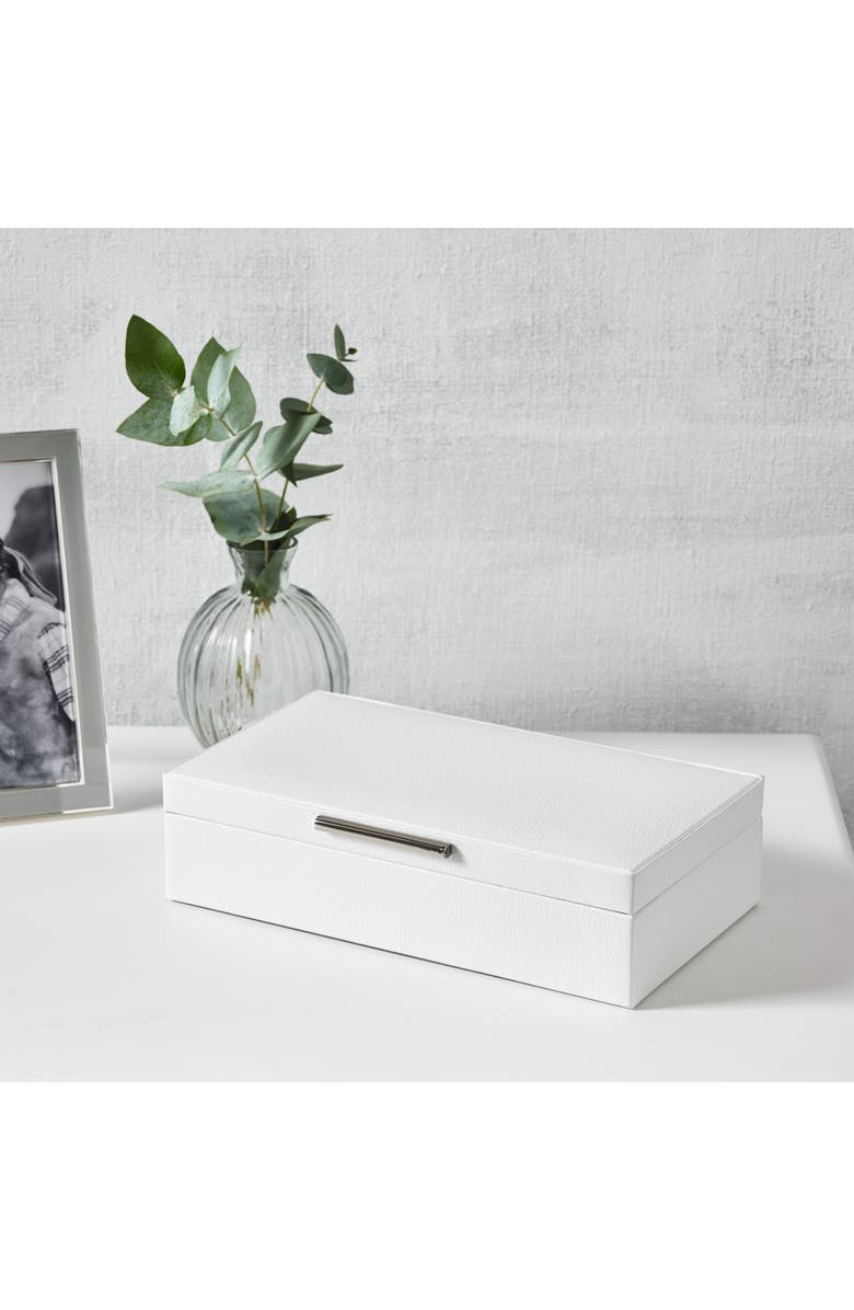 The White Company Medium Leather Jewelry Box, Alternate, color,