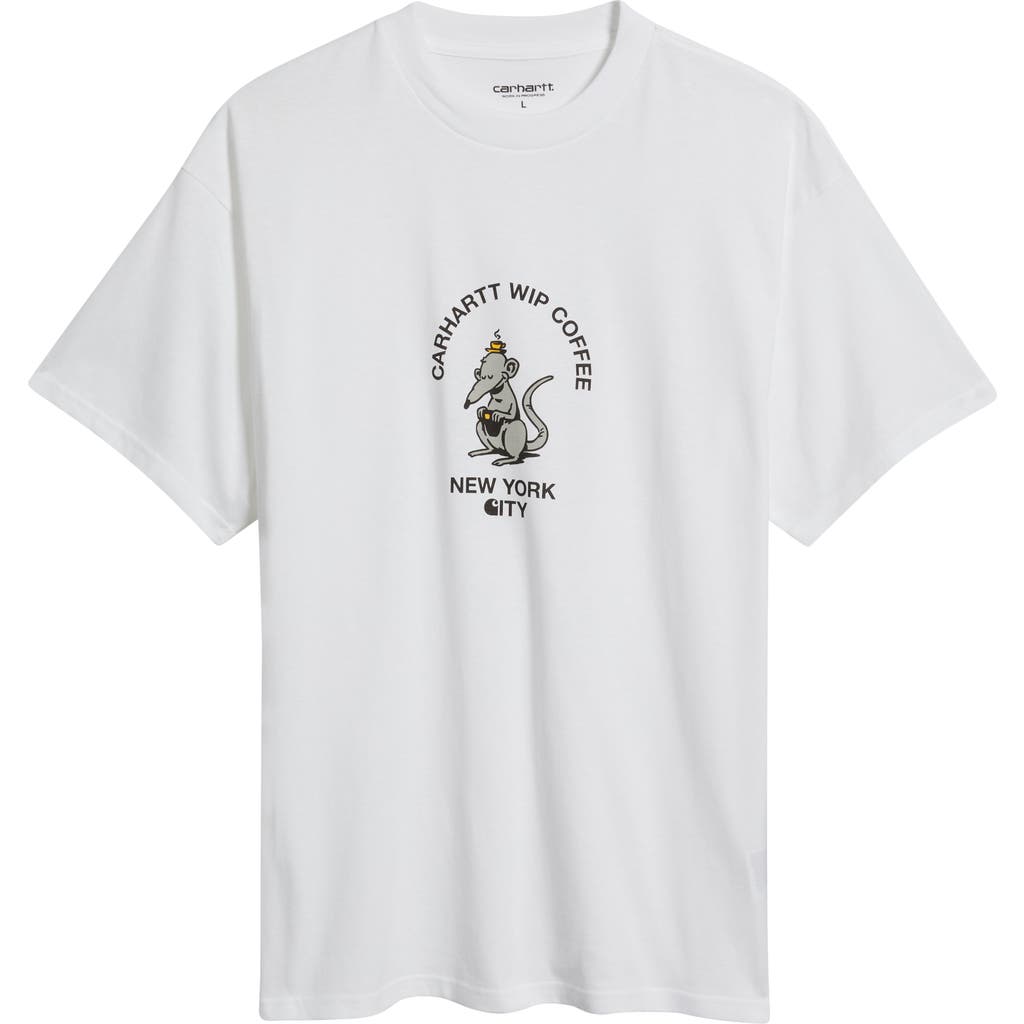 Carhartt Work In Progress Nyc Logo T-shirt In White