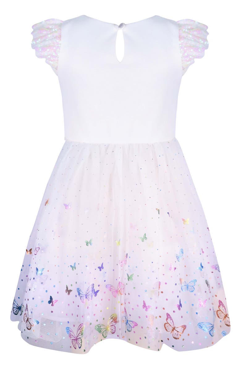 Zunie Kids' Foil Butterfly Sequin Tutu Dress, Alternate, color, 