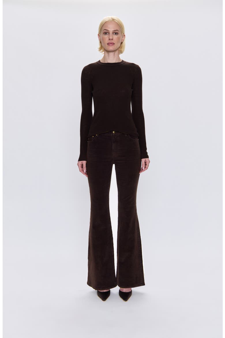 Kinsley Corduroy Flare Jeans, Alternate, color, MOCHA