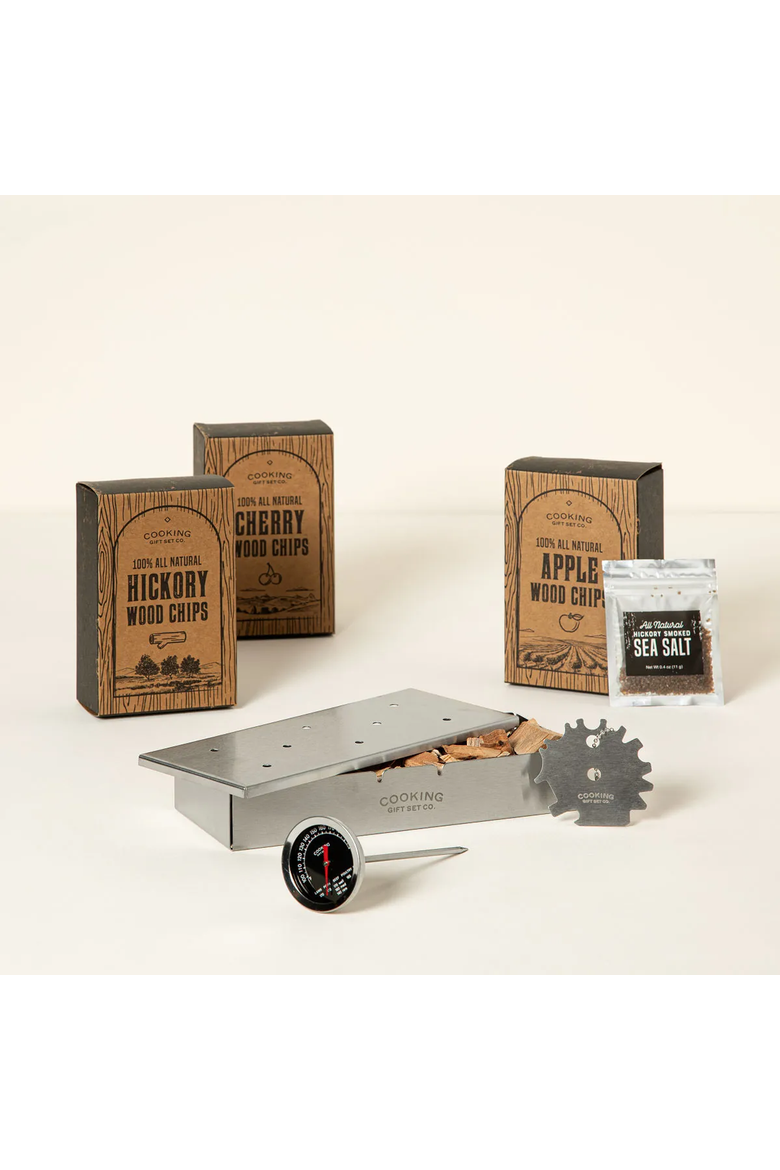 Grill Smoker Gift Set by Cooking Gift Set Co, Main, color, Silver