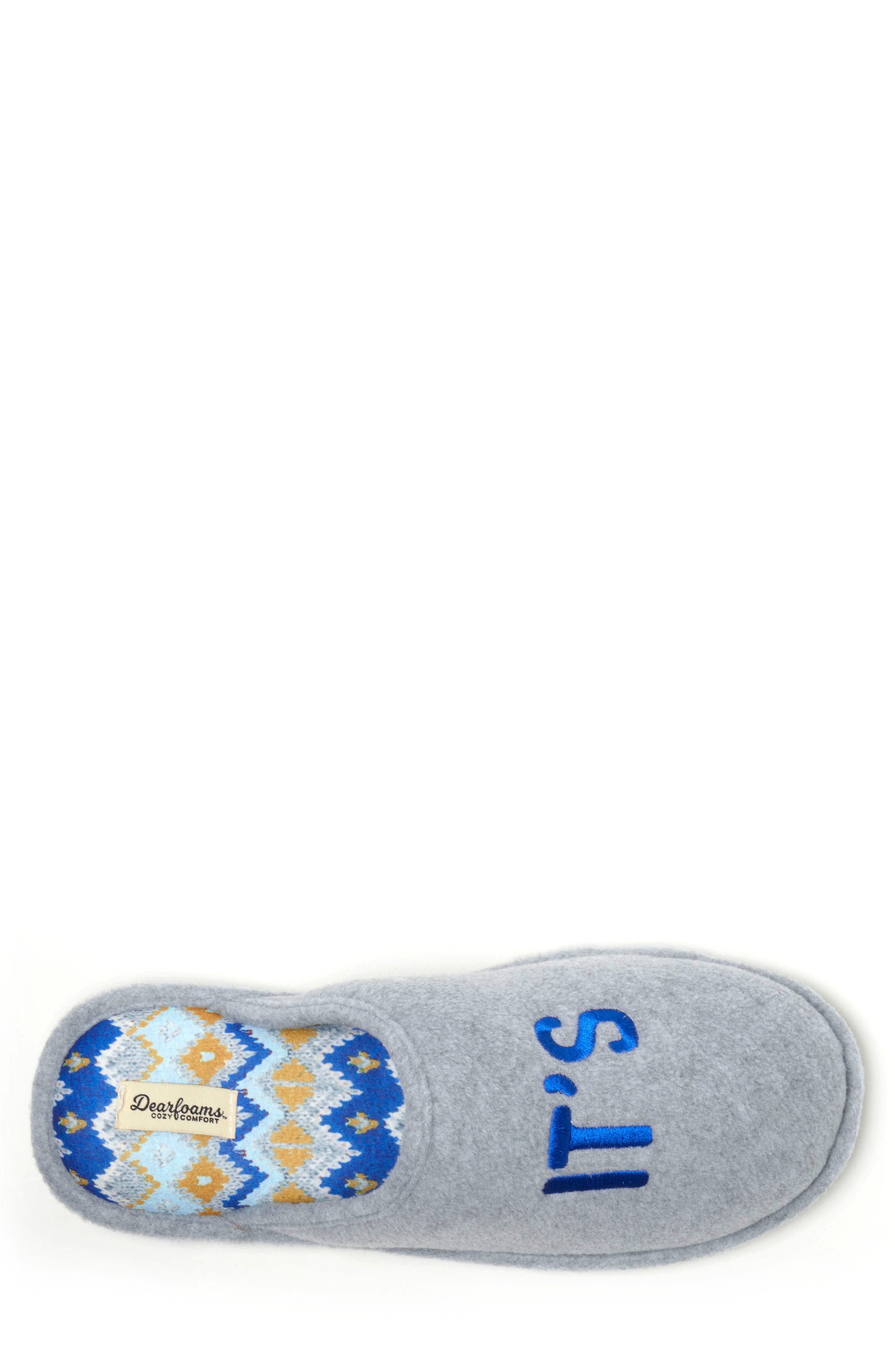 Holiday Scuff Slipper, Alternate, color, GREY