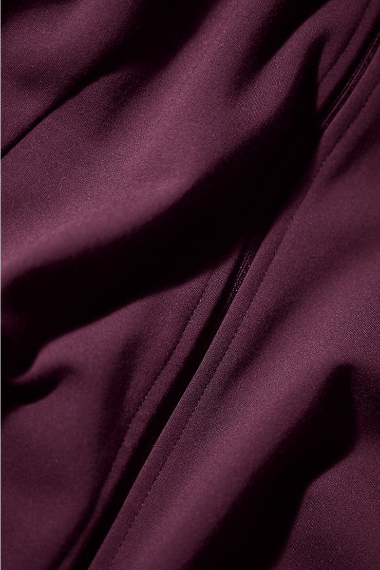 Mega Sculpting Off-the-Shoulder Long Sleeve Midi Dress, Alternate, color, Garnet