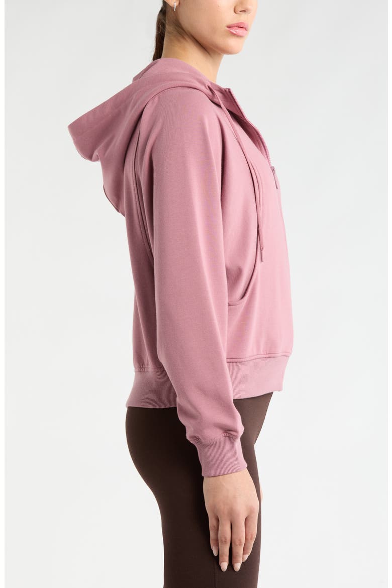 Weekend French Terry Full Zip Hoodie, Alternate, color, PURPLE WISTFUL