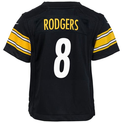 Nike Youth Aaron Rodgers Black Pittsburgh Steelers Game Jersey In Black