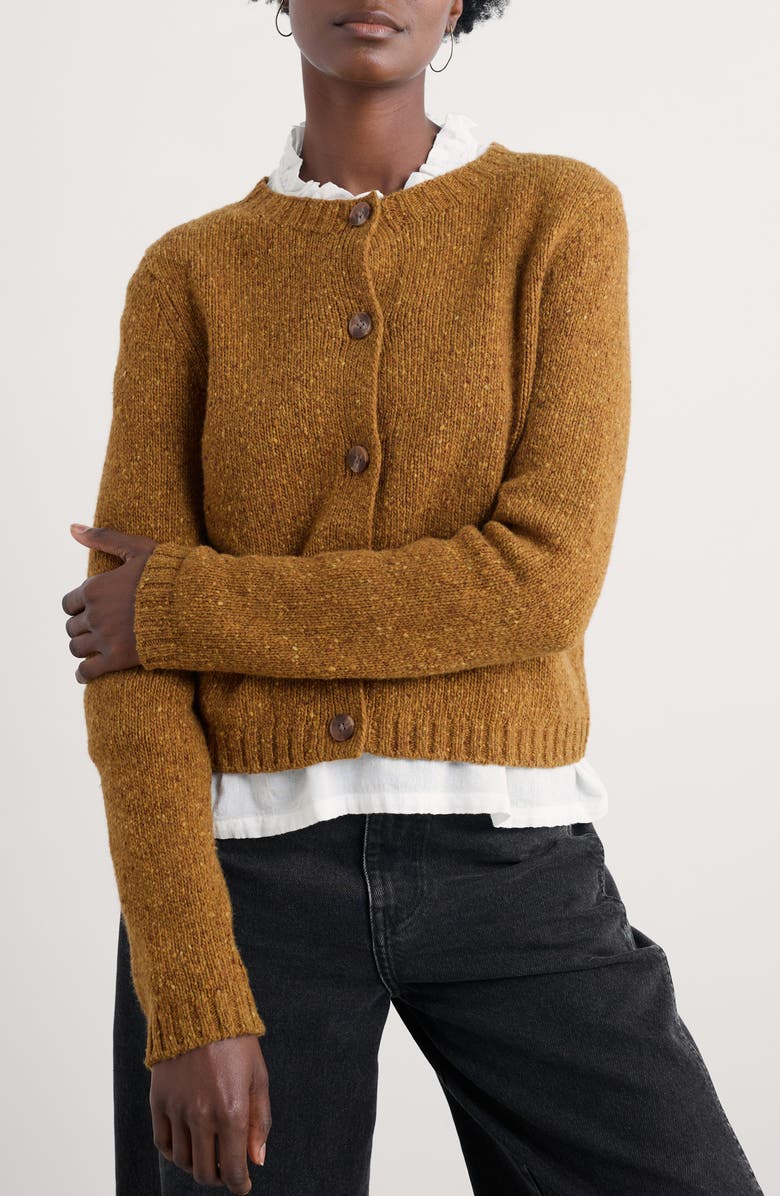 Seasalt Cornwall Dawson Pick Merino Wool Blend Cardigan, Main, color, Knit Melange Marshland