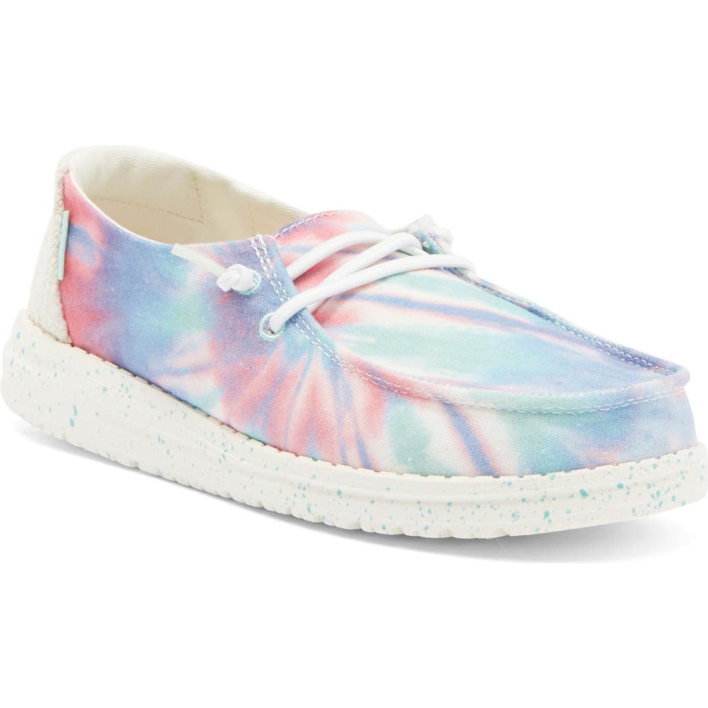 Hey Dude Wendy Moc Toe Sneaker In Rose Candy Tie Dye