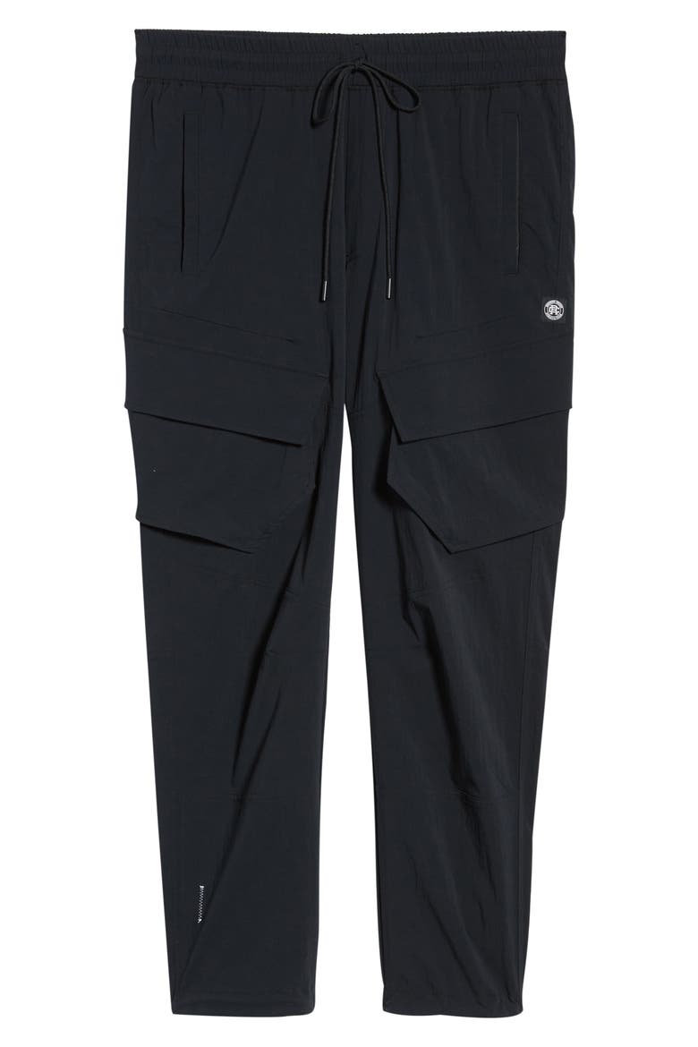 Stretch Nylon Cargo Pants, Alternate, color, BLACK