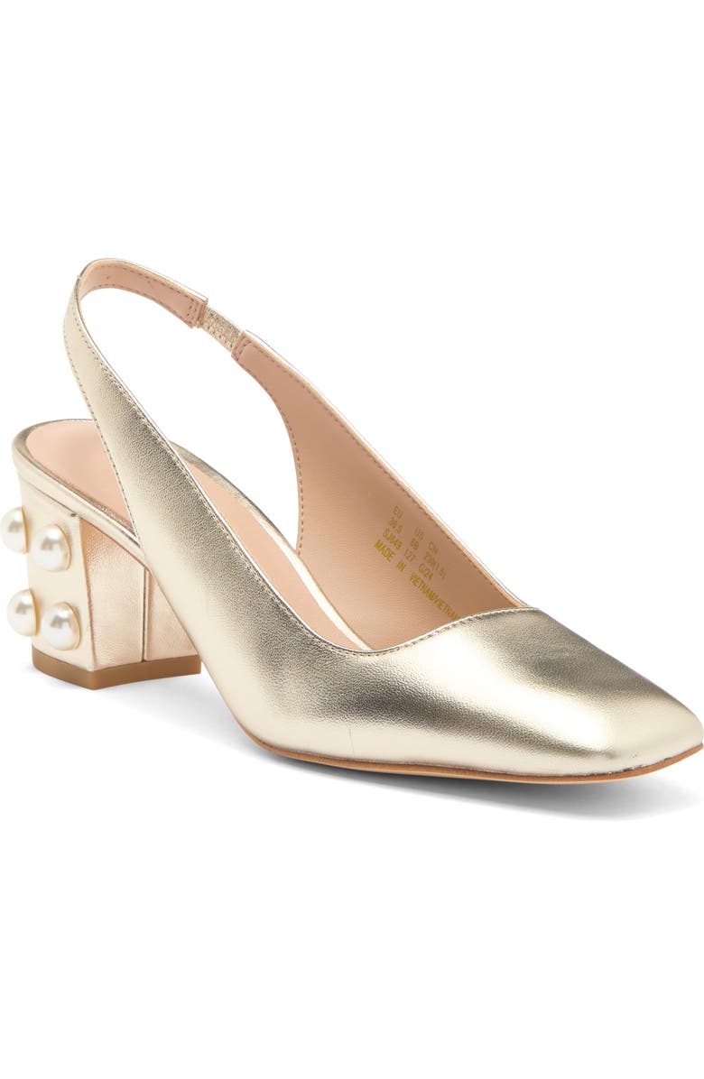 Stuart Weitzman Jute 60 Block Heel Slingback Pump, Main, color, Platino