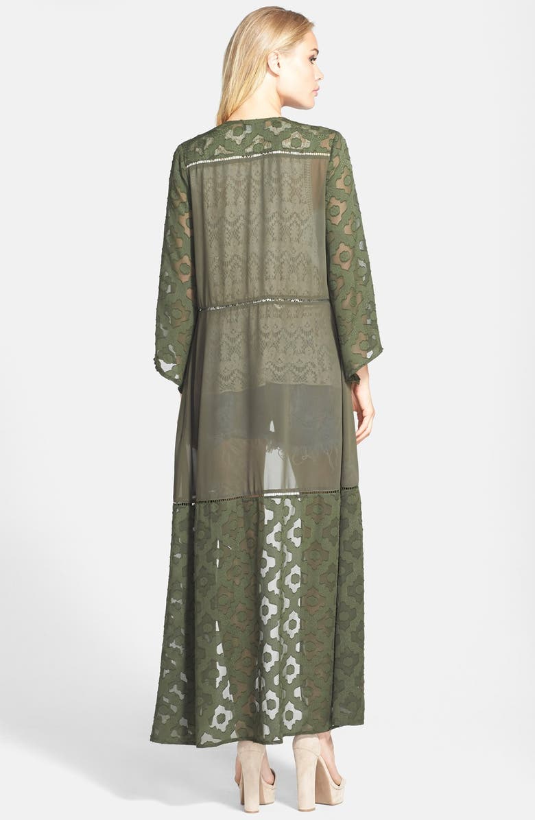 ASTR the Label ASTR Jacquard Mixed Media Robe, Alternate, color, 