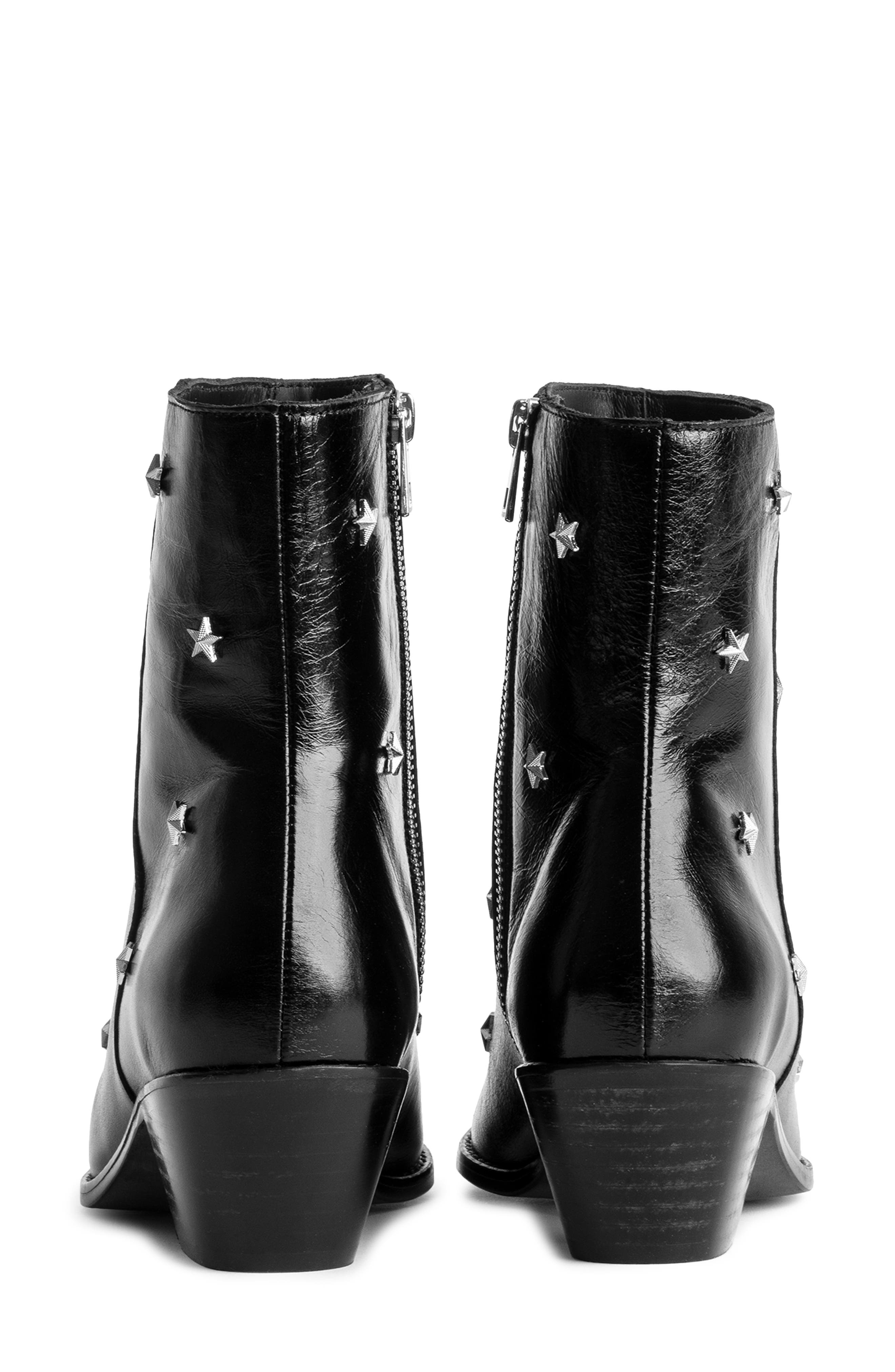 Zadig & Voltaire Tyler Star Studded Bootie, Alternate, color, 