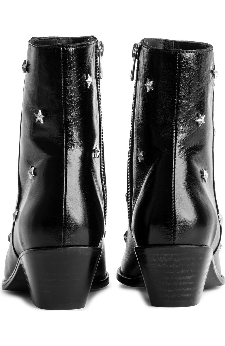 Zadig & Voltaire Tyler Star Studded Bootie, Alternate, color,