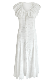 BRUNNA.CO The Padar Embroidery Midi Dress
