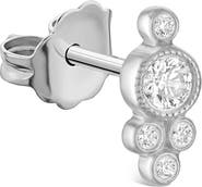 MARIA TASH Five Diamond Trinity Stud Earring