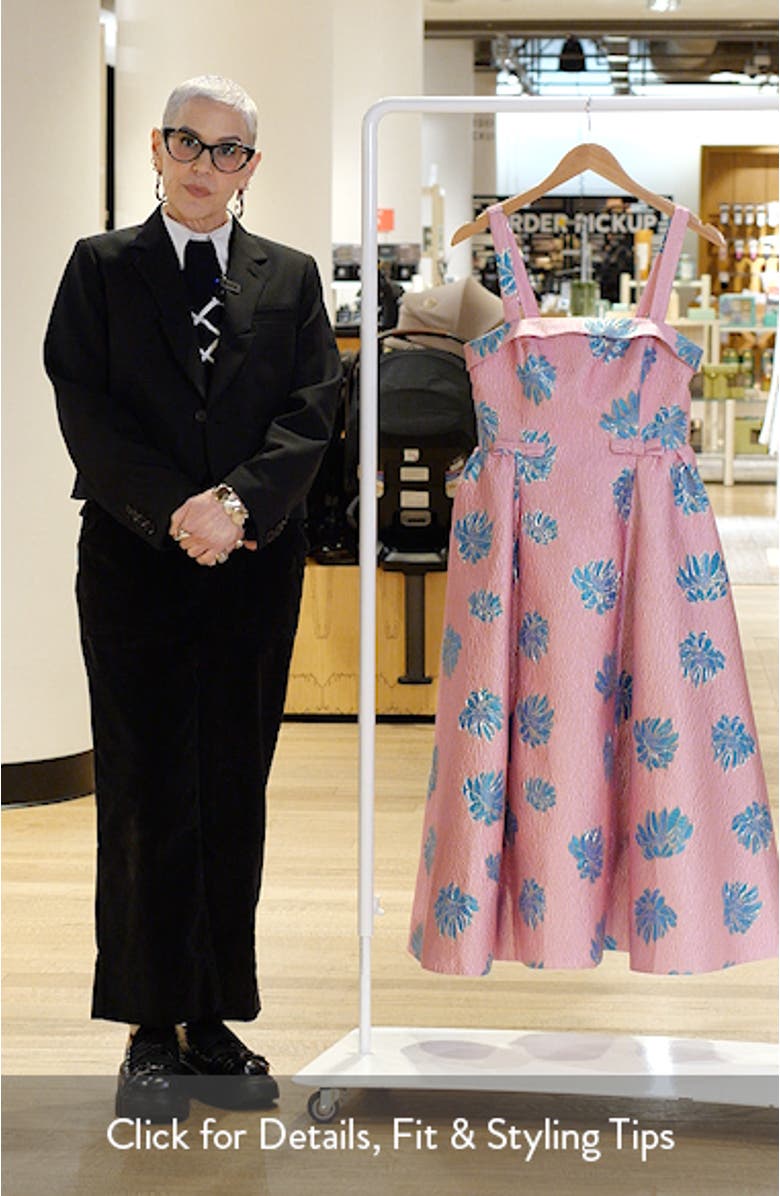 Rissy Metallic Floral Jacquard Dress, sales video thumbnail