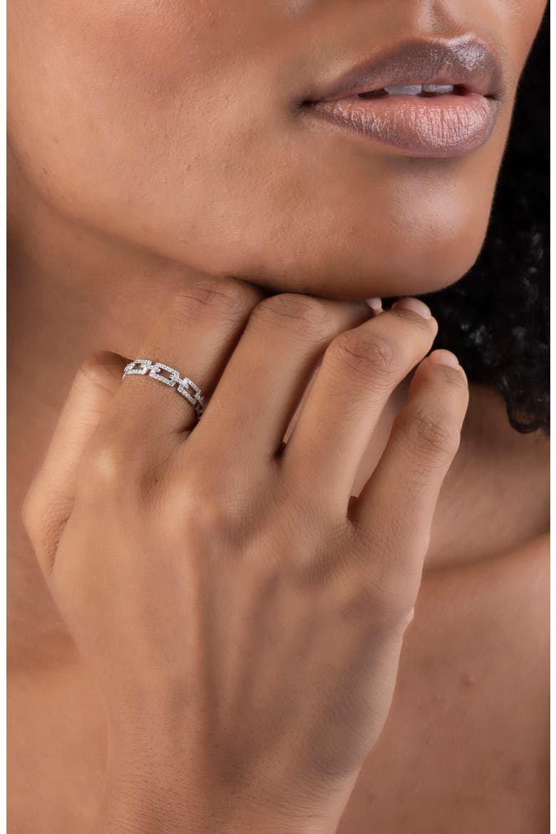 Prism Link Eternity Ring (Nordstrom Exclusive), Alternate, color, WHITE GOLD