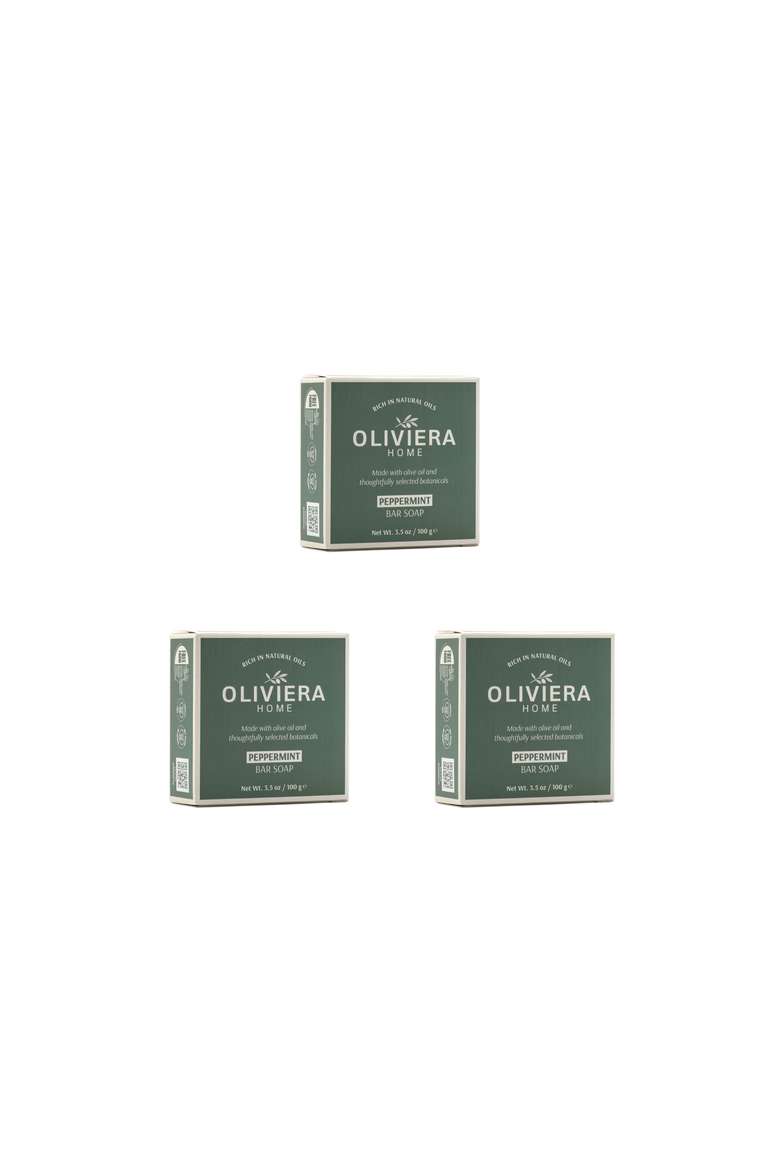 Peppermint Bar Soap Trio, Alternate, color, White