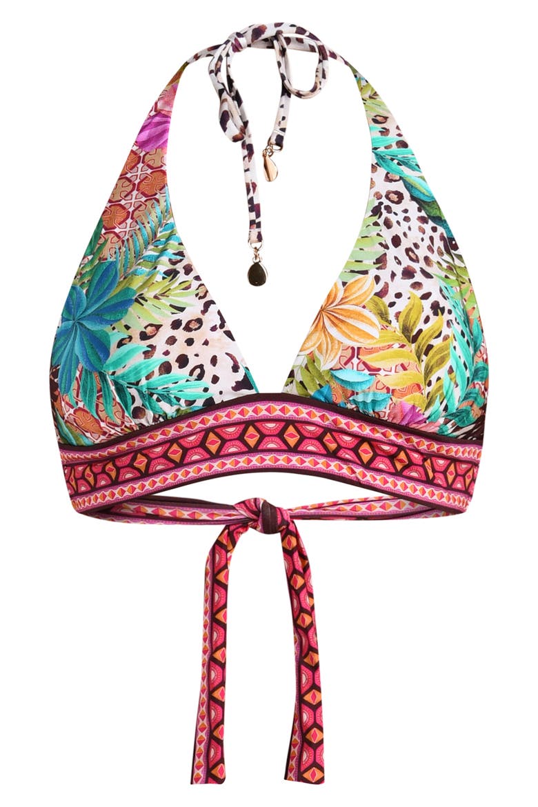 Paradise Heat Reversible Halter Bikini Top, Alternate, color, MULTI