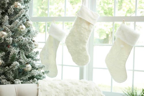 C & F Home C&f Home White Christmas Snowflake Stocking In White