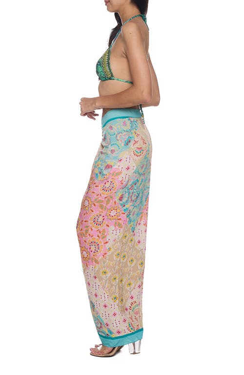 Ranee's Ranees Pareo Convertible Midi Cover-up Dress In Multi