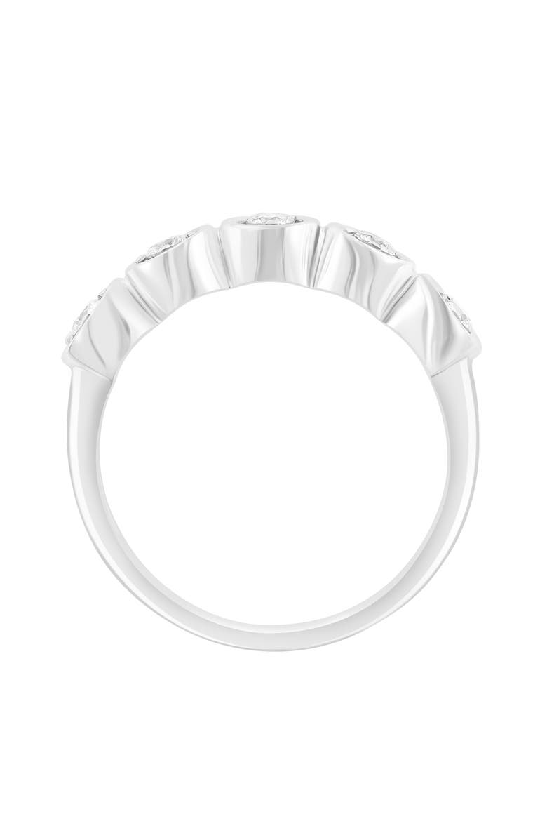 Sterling Silver Diamond Five-Stone Ring, Alternate, color, WHITE