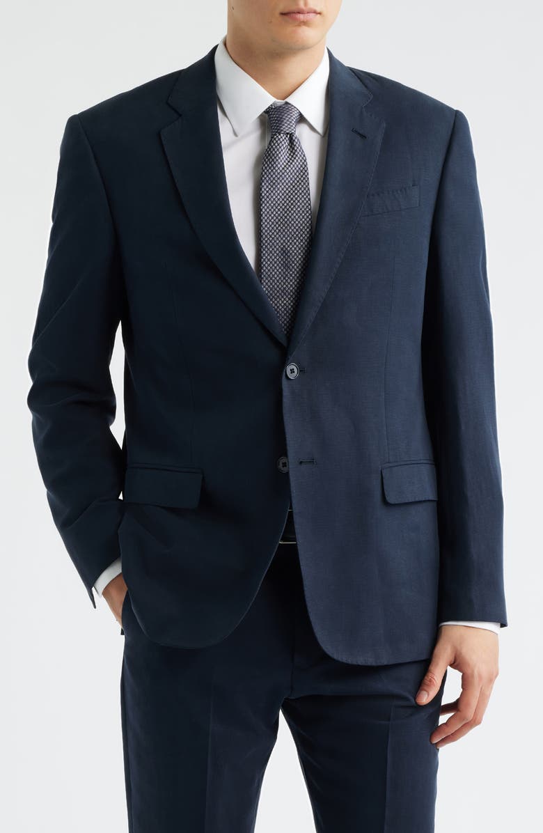Emporio Armani Navy Suit Jacket, Main, color, Navy