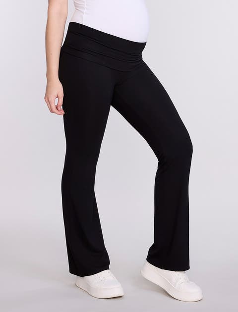 Roll Over Waistband Flare Legging