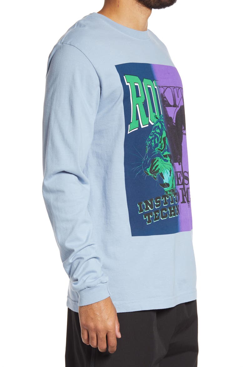 Men's Opposition Long Sleeve Graphic Tee, Alternate, color, BLUE