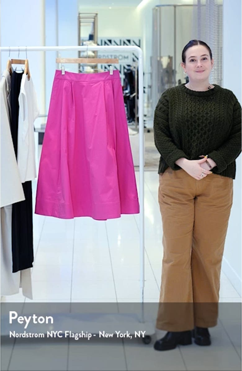 Full Sateen Midi Skirt, sales video thumbnail