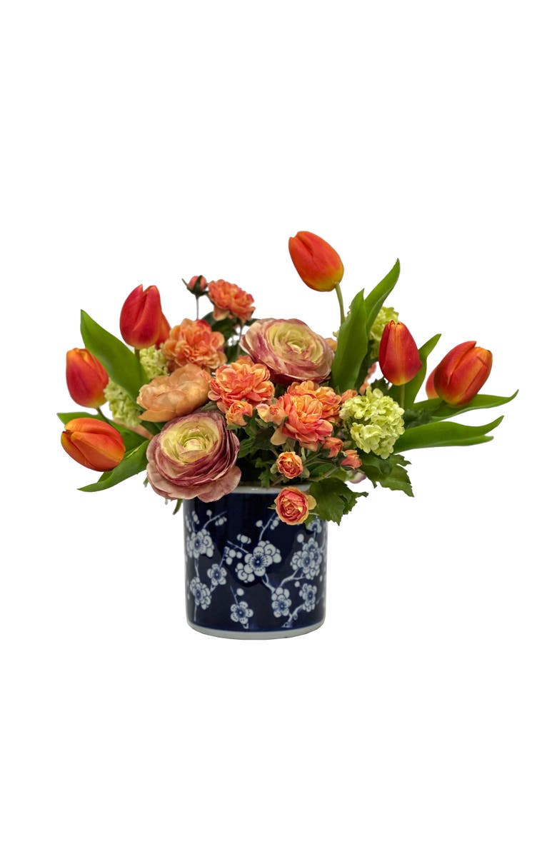 Winward Home Mixed Floral In Plum Blossom Pot, Main, color,