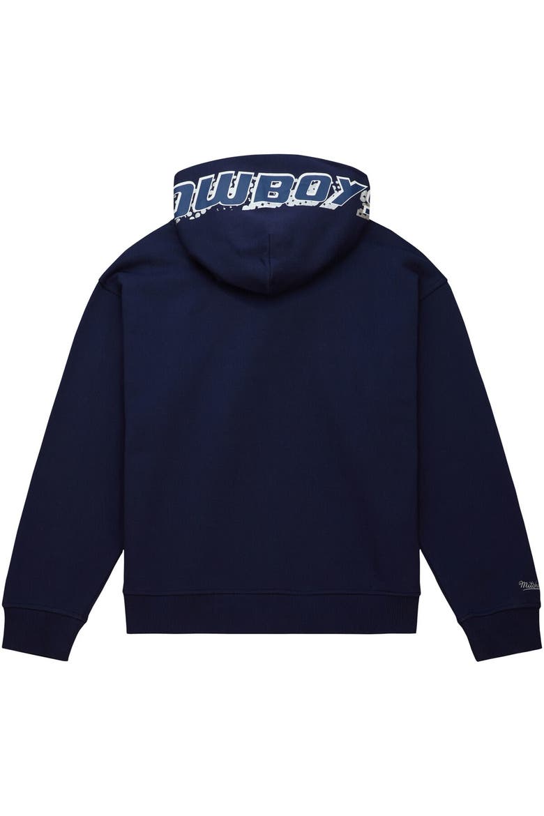 Women's Mitchell & Ness Navy Dallas Cowboys Gridiron Classics Big Face 7.0 Pullover Hoodie, Alternate, color, Navy