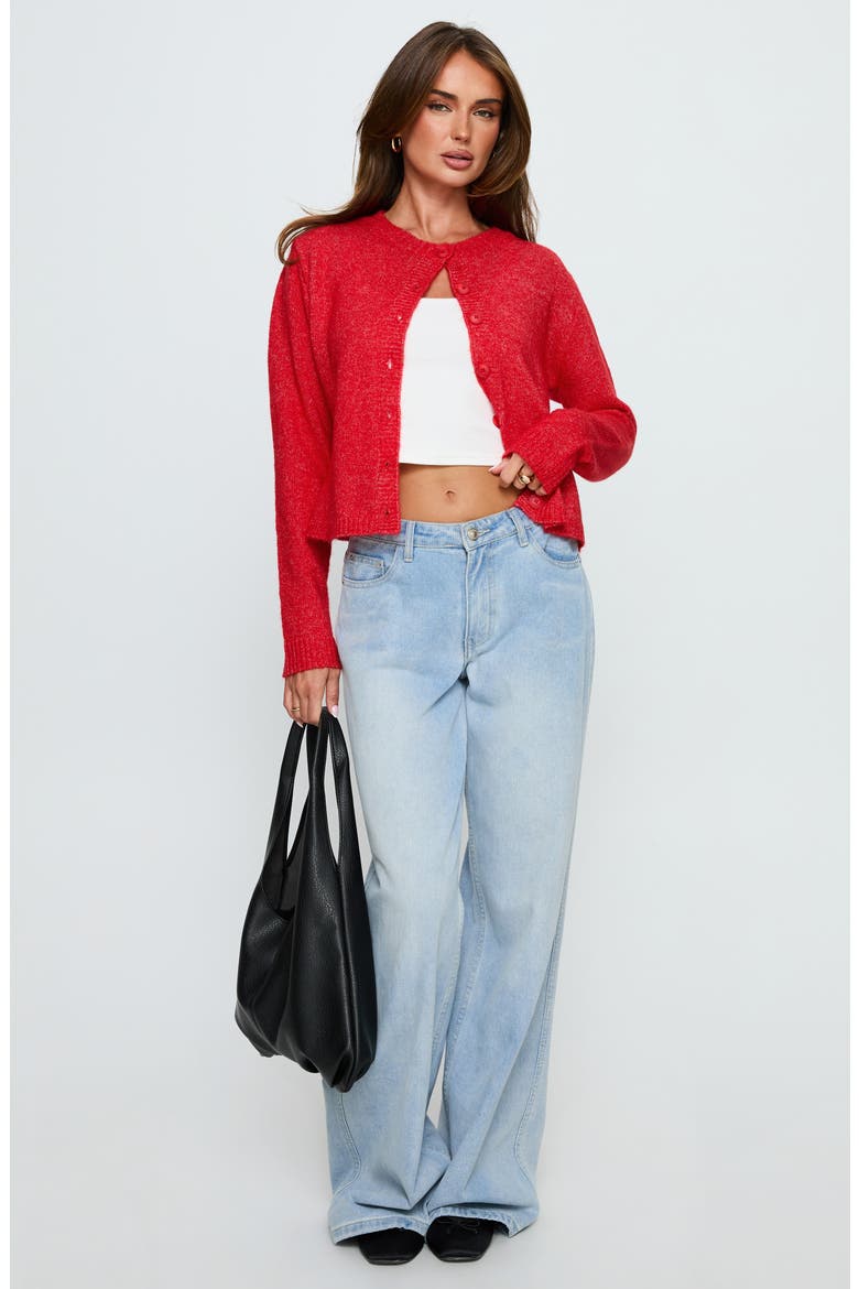Denmark Cardigan, Alternate, color, RED