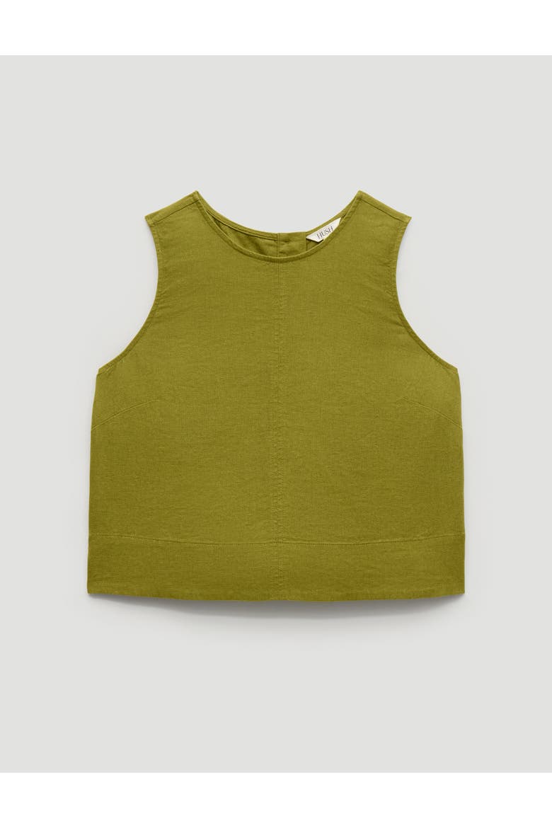 Vera Linen Blend Shell Top, Alternate, color, Olive Green