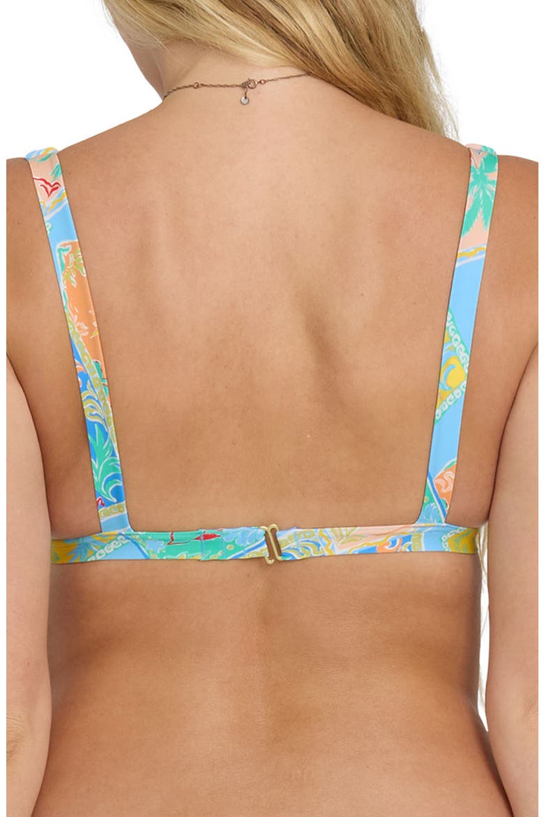 Coastal Cruise Sunni Plunge Bikini Top, Alternate, color, DREAM BLUE