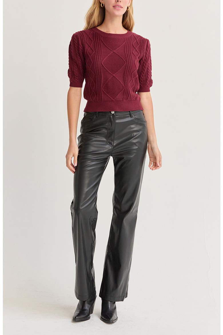 Faux Leather Pants, Alternate, color, Black