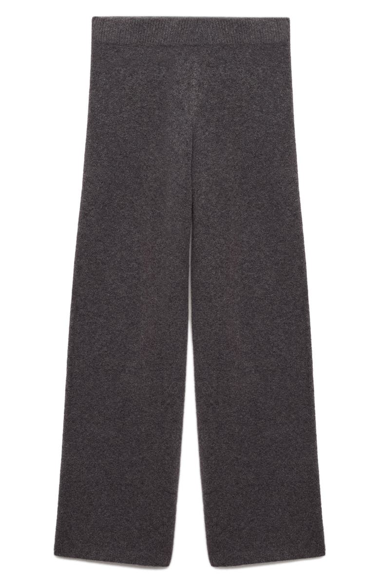 MANGO Knit Pants, Alternate, color, Charcoal