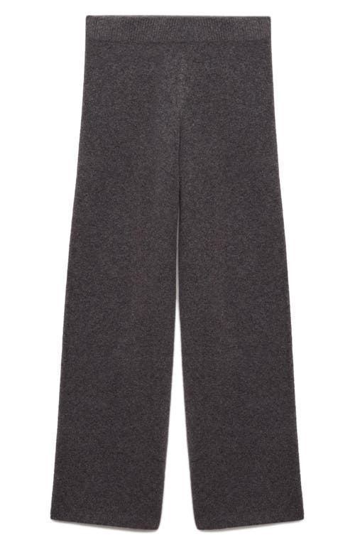 Mango Knit Pants In Gray
