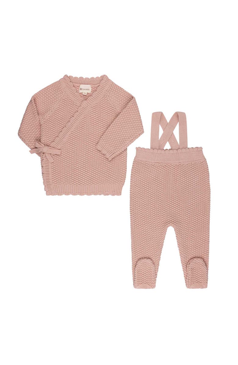 Ely's & Co. Looms Moss Knit Collection - Baby Set, Main, color, Pink