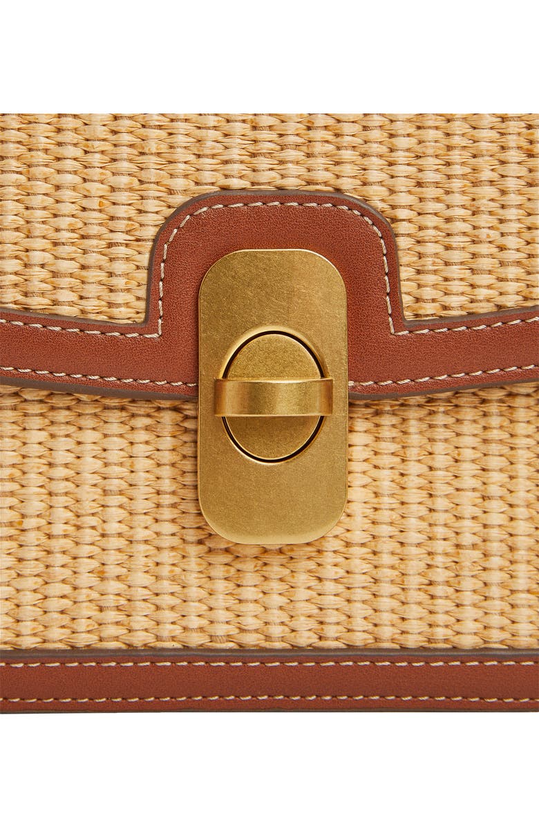 MANGO Raffia Shoulder Bag, Alternate, color,