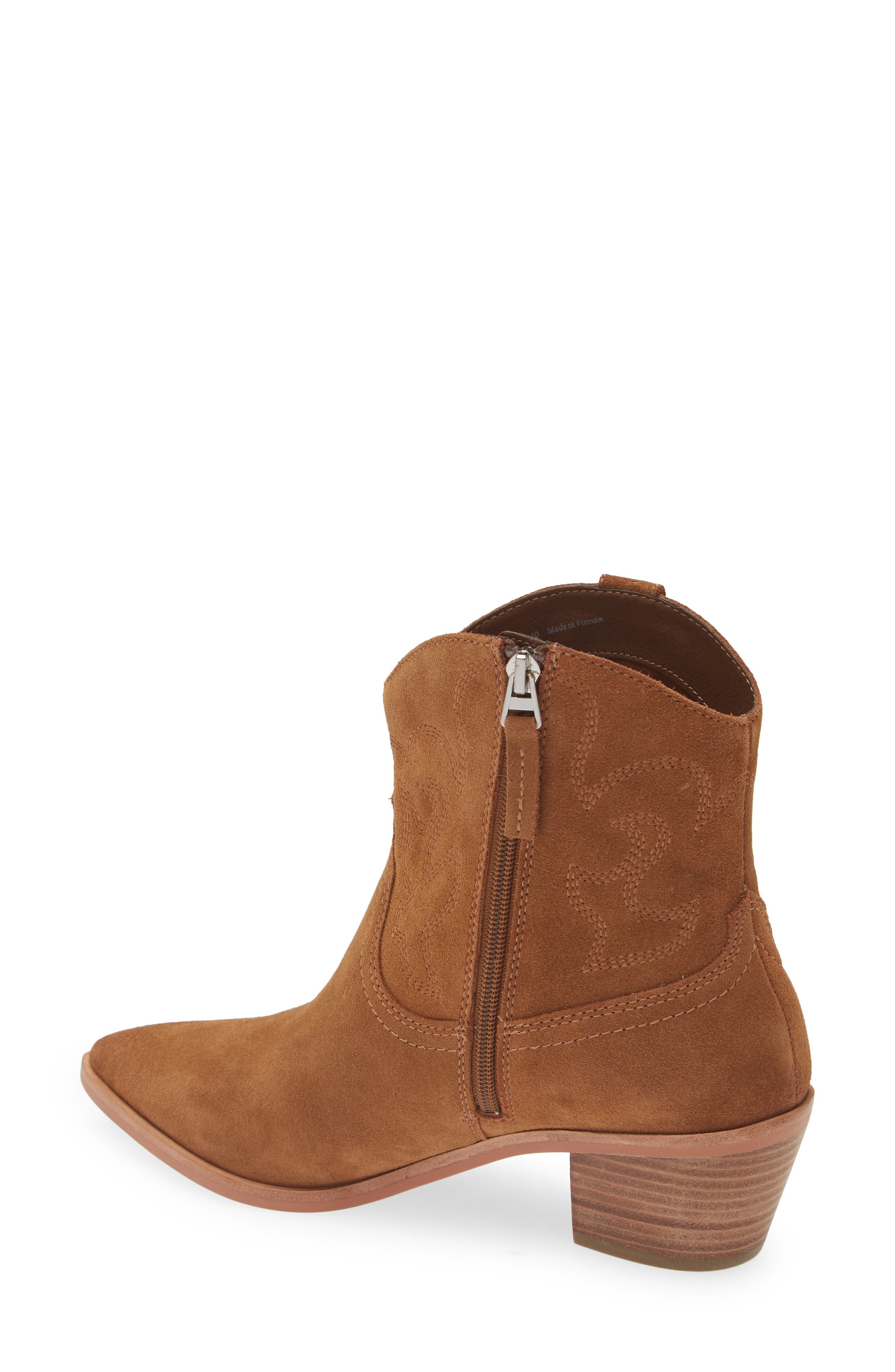 Solow Western Boot, Alternate, color, DK BROWN SUEDE