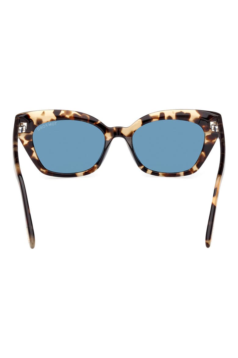 Juliette 52mm Cat Eye Sunglasses, Alternate, color, COLOURED HAVANA / BLUE
