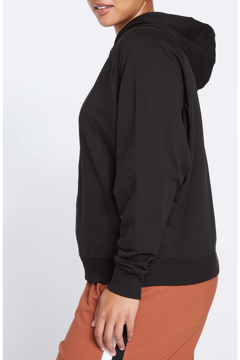French Terry Hoodie, Alternate, color, BLACK