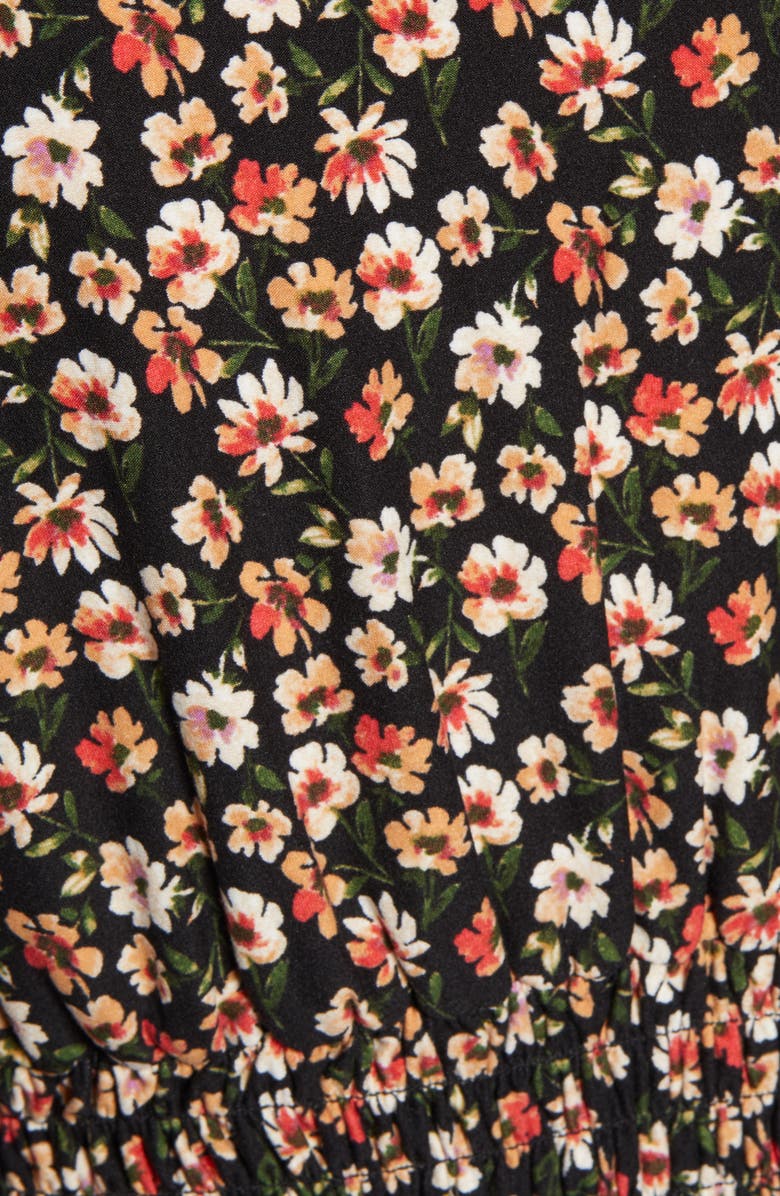 Good Luck Gem Smocked Waist Floral Top, Alternate, color, 