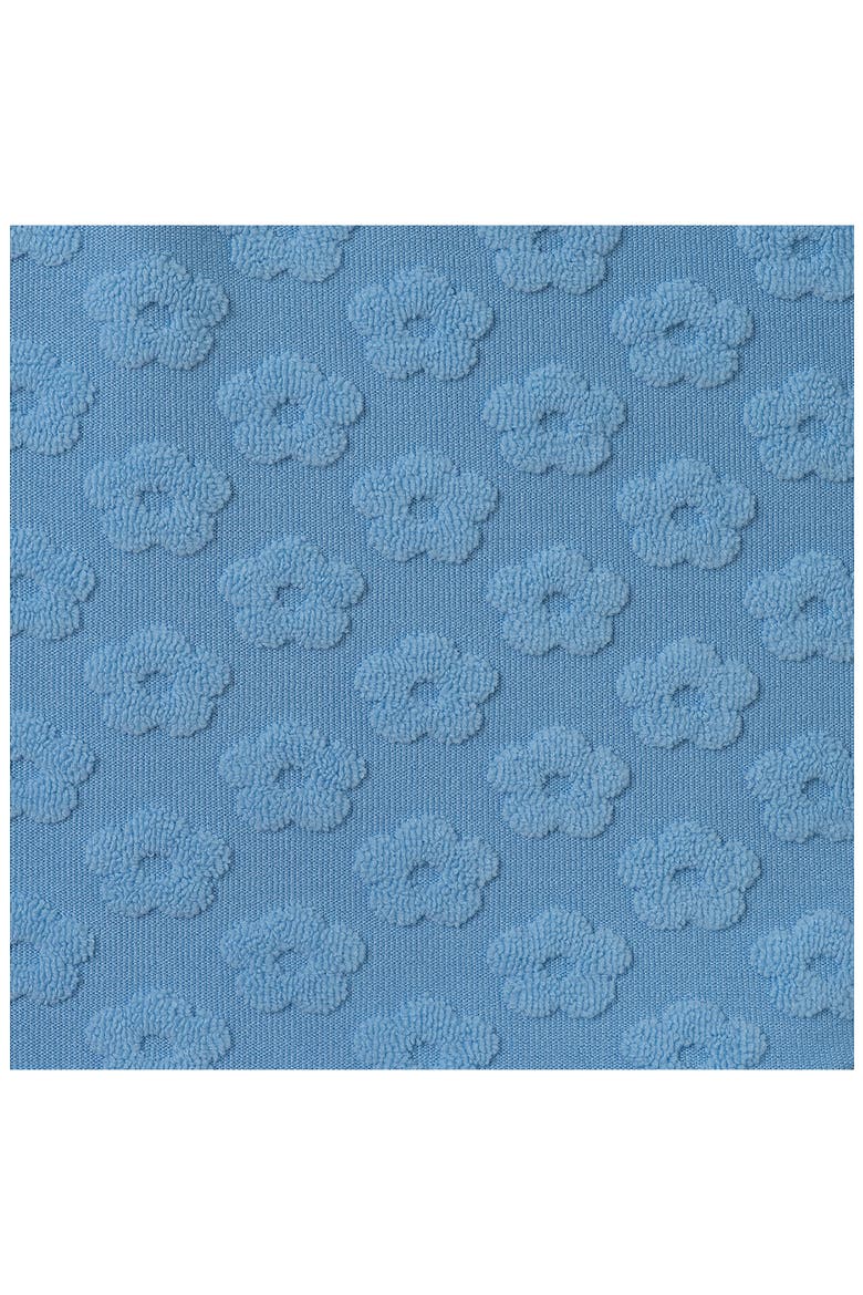 Kids' Floral Jacquard Terry Two-Piece Swimsuit & Cover-Up Skirt Set, Alternate, color, BLUE TERRY