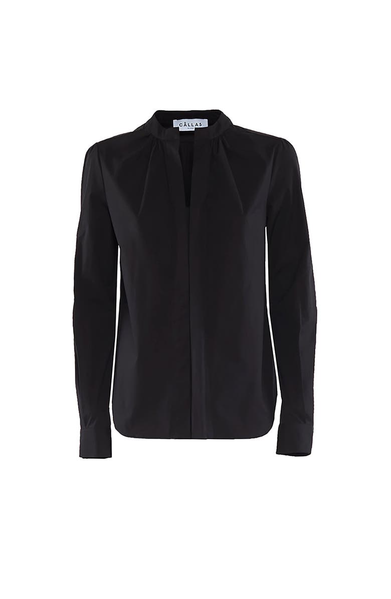 Callas Milano Olympia Poplin Blouse, Main, color, Black