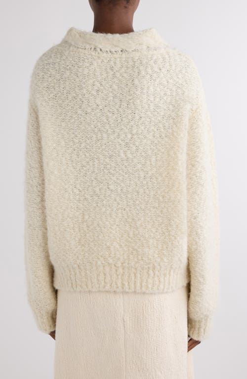Isabel Marant Romane Irish Funnel-neck Alpaca Sweater In White