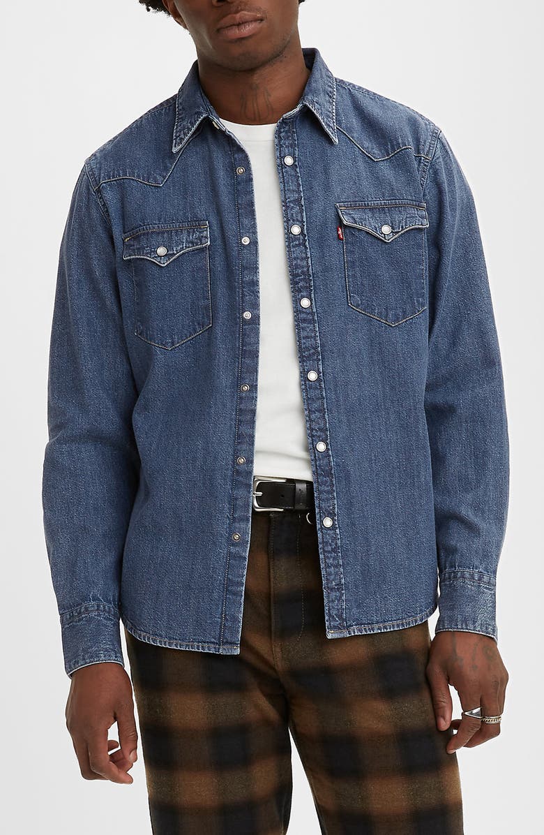 Levi's<sup>®</sup> Barstow Western Standard Snap Front Shirt, Main, color, 